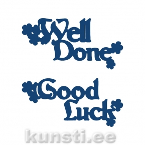  Tattered Lace ACD061 'Well done' and 'Good luck' dies