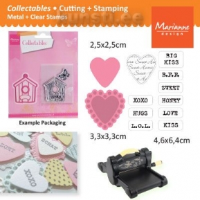  +  Marianne Design Collectables COL1307 candy hearts UK