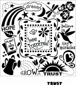 Трафарет для тиснения 30x30cm 6614 Вдохновение Fiskars