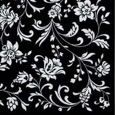    340711 33 x 33 cm Arabesque Black black-white