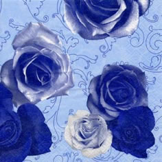    343663 33 x 33 cm Say it with Roses blue