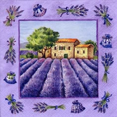    344614 33 x 33 cm A Day in Provence lilac
