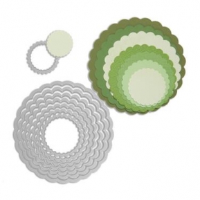  Framelits Die Set circles scallop, Sizzix 657552