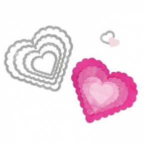  Framelits Die Set hearts scallop, Sizzix 657562