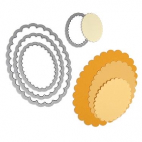   Framelits Die Set ovals scallop, Sizzix 657564