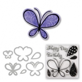  Framelits Die Set w/stamp butterflies, Sizzix 657578