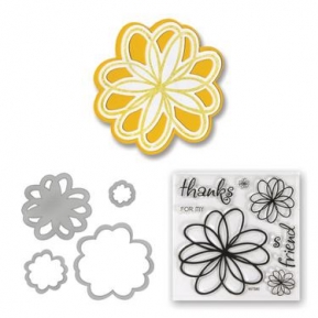  Framelits Die Set w/stamp flow. Doodle, Sizzix 657580