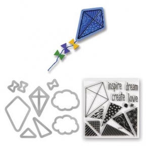 Ножи Framelits Die Set w/stamp kites, Sizzix 657581