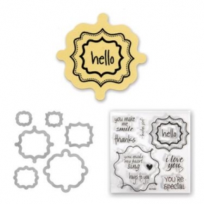  Framelits Die Set w/stamp lab fancy 2, Sizzix 657582