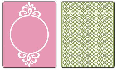    Text. Impr. Emboss. Fold. 2PK - Circle Frame & Sparkling Set, Sizzix 657715