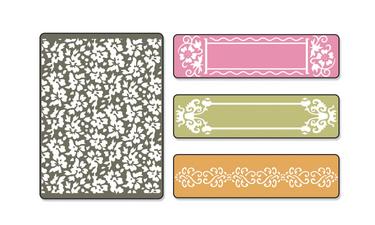    Text. Impr. Emboss. Fold. 4PK - Raspberry Frame Set by Basic, Sizzix 657717