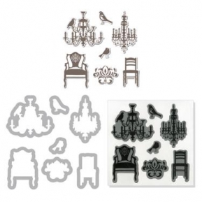  Framelits Die St H.A w/stamp Chandeliers, Sizzix 657777