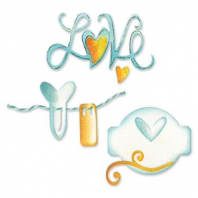  Sizzlits Die Set 3PK - Love Set by Karen Burniston, Sizzix 657789