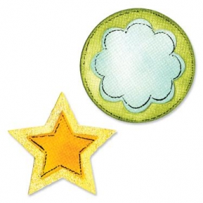  Movers & Shapers Magnetic Die Set 2PK - Star & Circle Set, Sizzix 657795