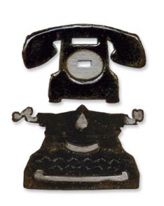  Movers & Shapers Magnetic Die Set 2PK - Vintage Telephone, Sizzix 657839