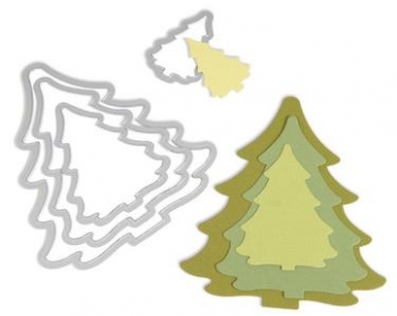  Framelits Die Set 4PK - Trees, Christmas by Rachael Bright, Sizzix 657944