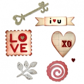  Sizzlits Die Set - Hearts & More Set, Sizzix 658050