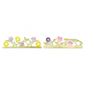  Sizzlits Decorative Strip Die - Card Edges, Flower Vines, Sizzix 658073