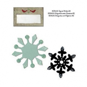 Ножи Bigz w/B SizzlitsDie - Snowflakes & Tag w/Birds by BasicGrey, Sizzix 658179