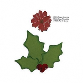  Bigz w/B Embosslits Die - Holly & Poinsettia by BasicGrey, Sizzix 658184