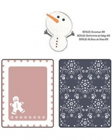    Text Impr Embo Fold w/B Sizzlits Die - Gingerbread Man & Nord, Sizzix 658193