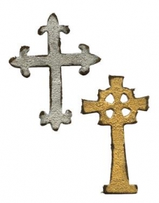  Mov & Sha Magn. Die Set 2PK - Mini Ornate Crosses by Tim Holtz, Sizzix 658247