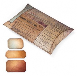  Movers & Shapers L Die - Pillow Box w/Labels by Tim Holtz 658268