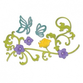 Thinlits Dies - Butterflies & Flower Vine, Sizzix 658944
