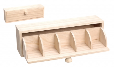 Деревянная коробка для чая. 5 отделений 40x12.2x8.2cm