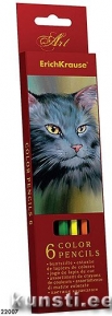 Набор цветных карандашей ART Black Cat 6цв 22007