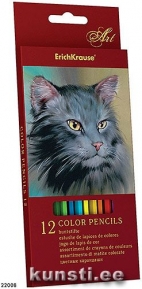 Набор цветных карандашей ART Black Cat 12цв 22008