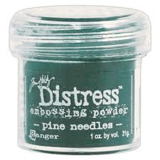 Embossing powder, 31 g Ranger TIM22916 pine needles