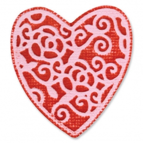  Embosslits Die Heart english rose, Sizzix 657407