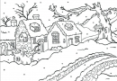    Nellie's choice, Picture Embossing Folder Snowy Cottages