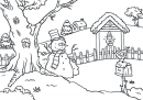 Папка для тиснения Nellie's choice, Picture Embossing Folder Snowman