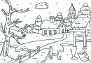 Папка для тиснения Nellie's choice, Picture Embossing Folder Snowy Village 3