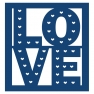 Ножи Tattered Lace ACD084 Love Plaque