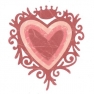  Framelits Die Frame heart w/crown, Sizzix 657555