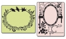 Папки для тиснения Text. Impr. Emboss. Fold. 2PK - Birds & Garden Gate Set, Sizzix 657662