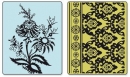 Папки для тиснения Text. Impr. Emboss. Fold. 2PK - Beatnik Bouquet Set, Sizzix 657809