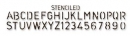  Sizzlits Decorative Strip Alphabet Die - Stenciled by Tim Holz, Sizzix 657828