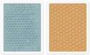 Папки для тиснения Texture Fades Embossing Folders 2PK - Bubble & Honeycomb Set, Sizzix 657846
