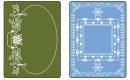 Папки для тиснения Text Imp. Emb. Fold. 2PK - Holiday Frames Set, Sizzix 657980