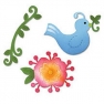 Ножи Sizzlits Die Set 3PK - Bird & Flower Vine Set by Dena Design, Sizzix 657997