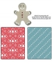 Папки для тиснения Text Impr Embo Fold w/B Sizzlits Die - Snow & Trees Set, Sizzix 658197