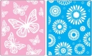 Папки для тиснения Text. Impr. Embo. Fold. - Butterflies & Flowers Set, Sizzix 658298