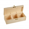 Деревянная коробка для чая. 3 отделения 22x9x7cm