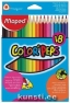 Набор трехгранных цветных карандашей Maped 18цв  Color Peps