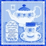    13306275 33 x 33 cm TEA TIME BLUE