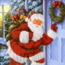    303513  - 33 x 33 cm Santa at Front Door